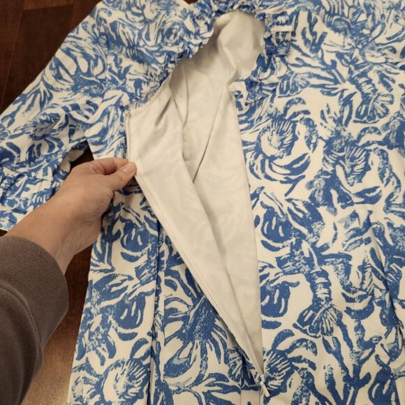 Lily Pulitzer women's cotton blue and white dress in size 4 - Picture 3 of 8